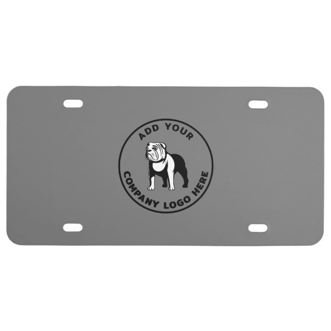 Modern Brand Logo Company Vet Business License Plate (Front)