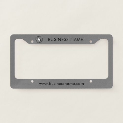 Modern Brand Logo Company Vet Business License Plate Frame