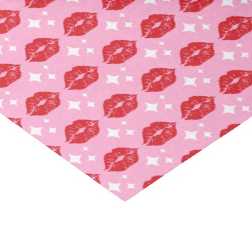 Modern Brand Marketing Pink Red Kiss Stars Shop  Tissue Paper