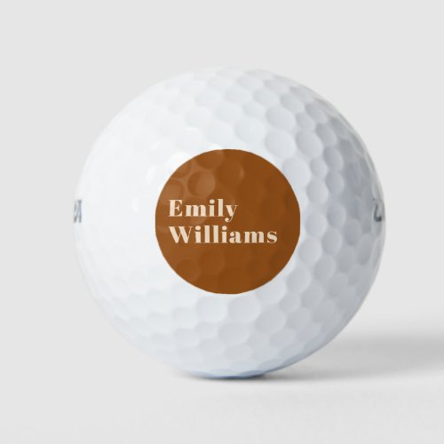 Modern Branded Business Terracotta  Golf Balls