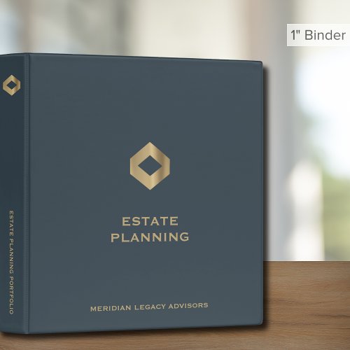 Modern Branded Estate Planning Portfolio 3 Ring Binder