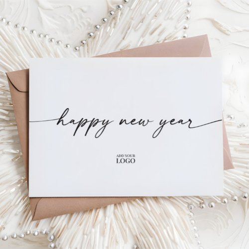 Modern Branded Happy New Year Card