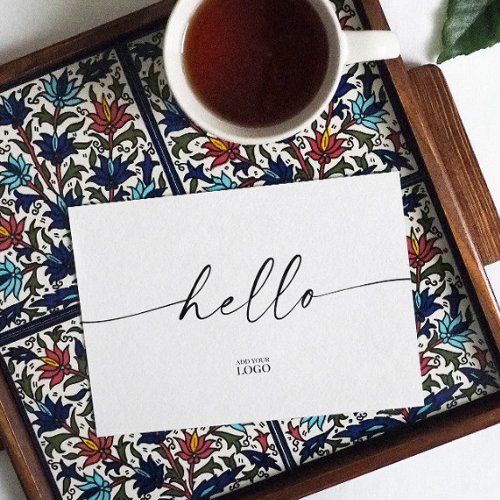 Modern Branded Hello Welcome Thank You Card