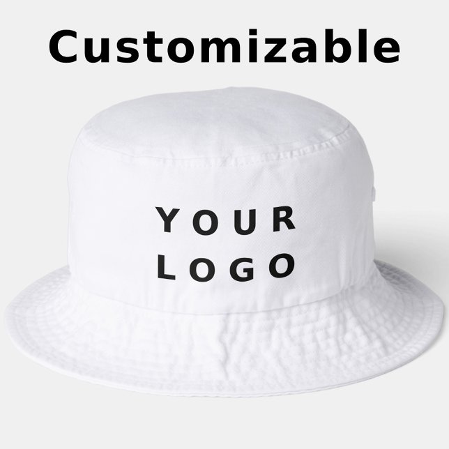 Modern Branded Promotional Business Logo – White Bucket Hat (Creator Uploaded)