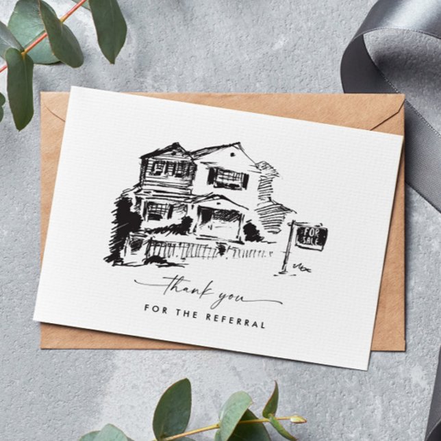Modern Branded Real Estate Referral Thank You Card (Creator Uploaded)