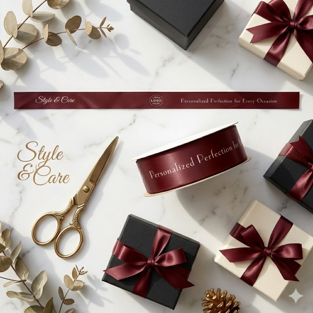 Modern Branded Ribbon Custom Business Style Wrap (Modern Branded Ribbon Custom Business Style Wrap)