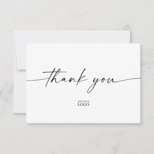 Modern Branded Thank You | Zazzle