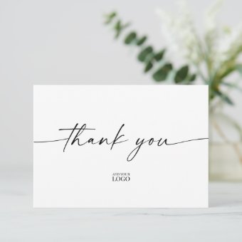 Modern Branded Thank You | Zazzle