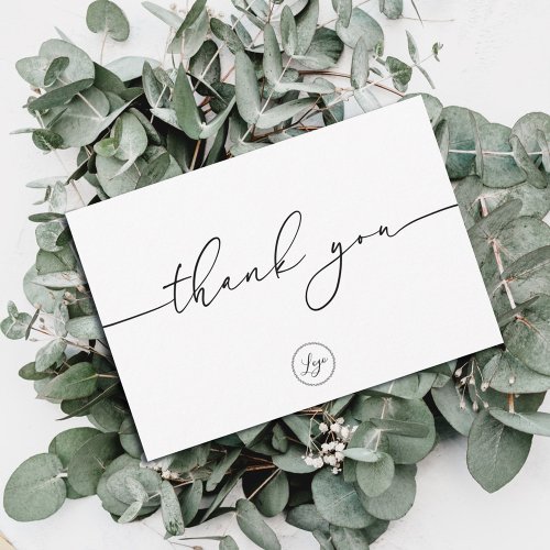 Modern Branded Thank You With Your Logo Card