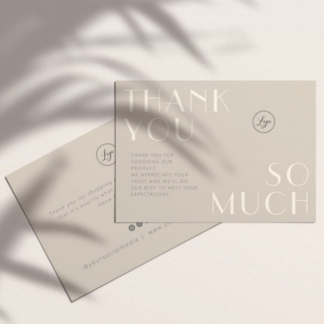 Modern Branded Thank You With Your Logo Card (Creator Uploaded)