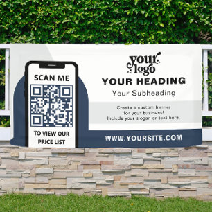 Modern Branding Professional Advertising QR Code Banner