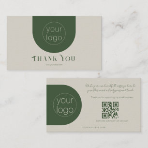 Modern Branding Thank You Card Sage Green