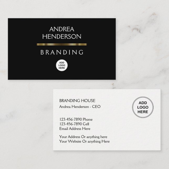 Modern Branding Two Side Design Business Card (Front/Back)