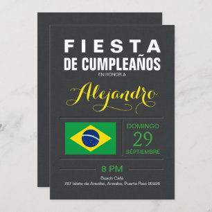 Modern: Brasil Party Invitation