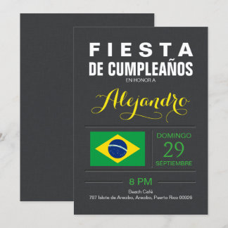 Modern: Brasil Party Invitation