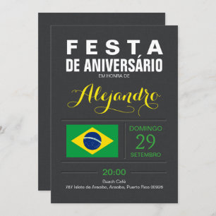 Modern: Brasil Party Invitation