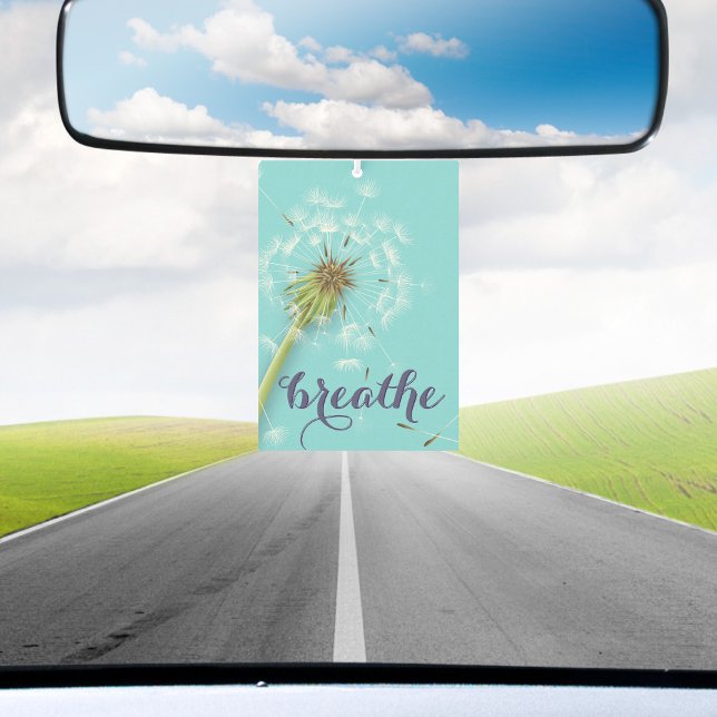Modern BREATHE Script Dandelion Blue Air Freshener (Creator Uploaded)