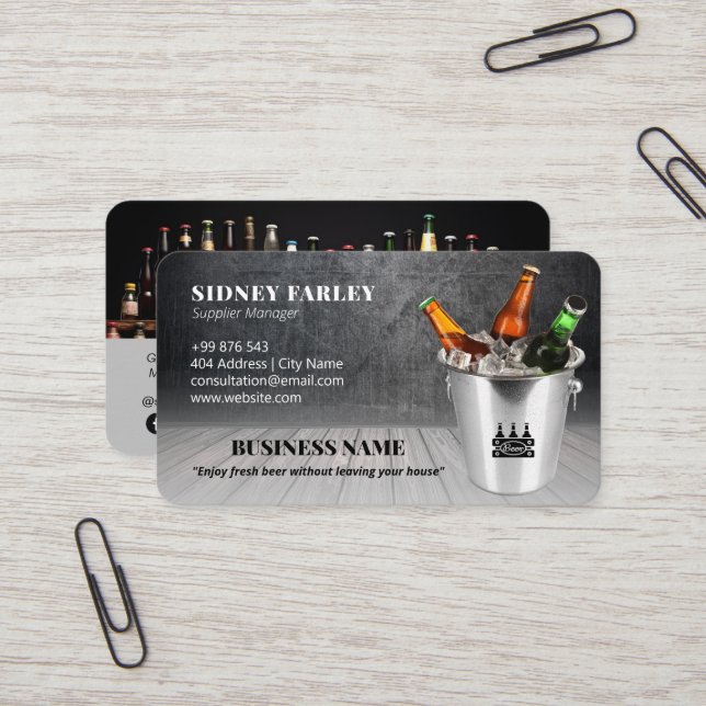 Modern Brewer business | Beer Supplier Card (Front/Back In Situ)