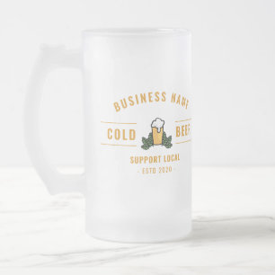 Modern Brewer business Beer Supplier Frosted Glass Beer Mug