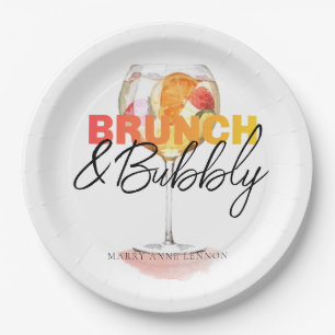 Modern Bridal Brunch and Bubbly Paper Plates