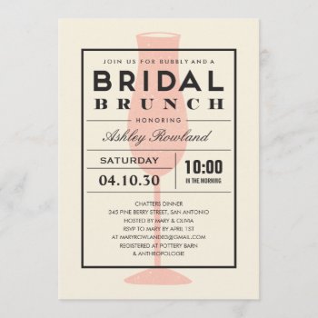 Modern Bridal Brunch Invitations by UniqueInvites at Zazzle