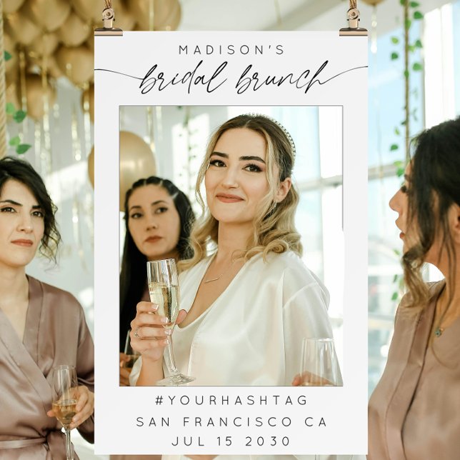 Modern Bridal Brunch Shower Script Selfie Photo  Foam Board (Creator Uploaded)