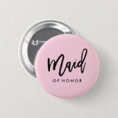 Modern Bridal Party Maid of Honor Button (Front & Back)