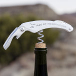 Modern Bridal Party Wedding Favor Man of Honor Waiter's Corkscrew<br><div class="desc">Thank your Man of Honor with this personalized corkscrew. You can add their initial and the date of your wedding. A really useful thank you gift for any of your wine bottle opening Bridal Party members. Who would you make one for?</div>
