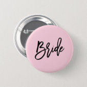 Modern Bridal Party Wedding Pinback Button (Front & Back)