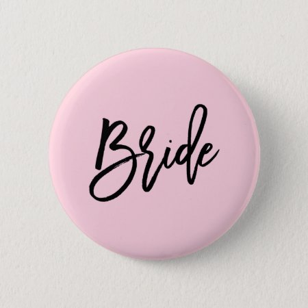 Modern Bridal Party Wedding Pinback Button