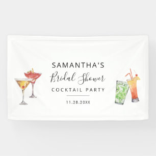 Modern Bridal Shower Cocktail Party Banner