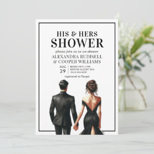 Modern Bridal Shower Couples Shower Wedding Shower Invitation