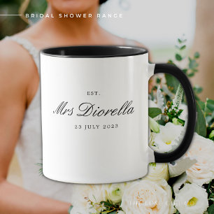 Modern Bridal Shower Engagement Mug Anniversary