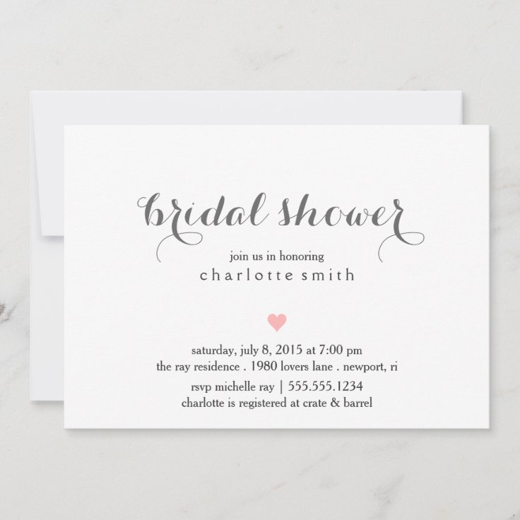 Modern Bridal Shower Invitation | Zazzle