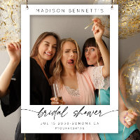 Modern Bridal Shower Photo Booth Selfie Prop Frame
