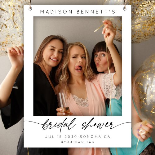 Modern Bridal Shower Photo Booth Selfie Prop Frame Foam Board