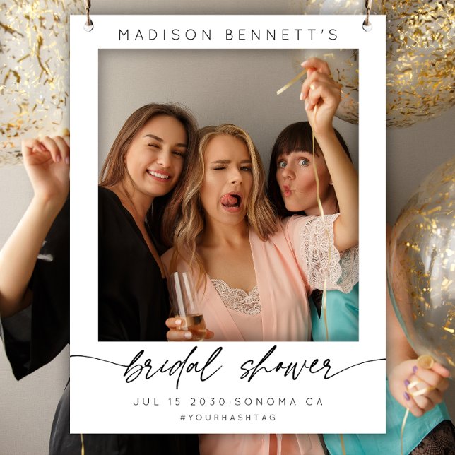 Modern Bridal Shower Photo Booth Selfie Prop Frame Foam Board (Creator Uploaded)