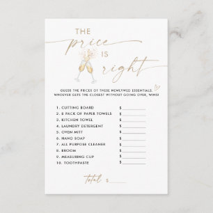 Modern Bridal Shower Shoe Game Card