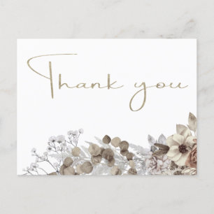 Modern  Bridal Shower Thank You  Postcard