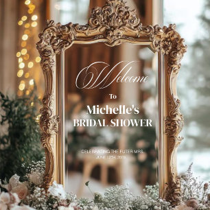 Modern Bridal Shower Welcome Mirror Decal Sign 
