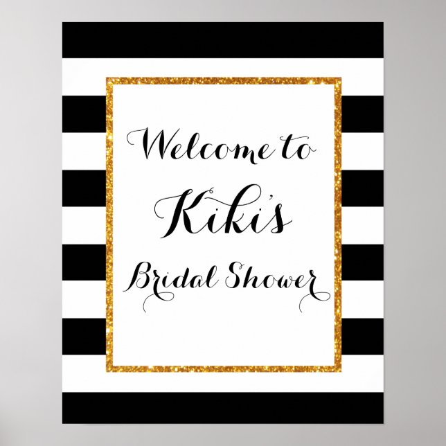Modern bridal shower welcome sign (Front)