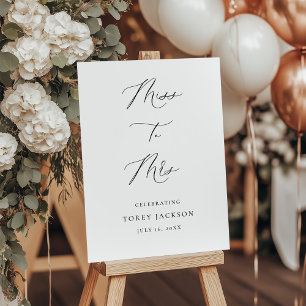 Modern Bridal Shower Welcome Sign Miss to Mrs