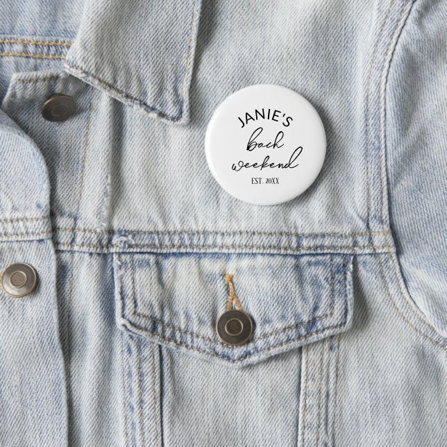Modern Bride/Bridal Bachelorette Party Button (In Situ)