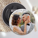 Modern Bride Groom Simple Photo Wedding Bottle Opener<br><div class="desc">Add the finishing touch to your wedding with these modern and simple custom photo bottle openers. Perfect as wedding favors to all your guests . Customize these wedding bottle openers with your favorite engagement photo, newlywed photo, and personalize with name and date. See our wedding collection for matching wedding favors,...</div>