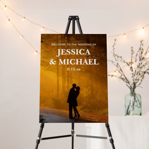 Modern Bride Groom Wedding Photo Welcome Foam Board