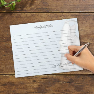 Modern Bride Planner Pink Vintage Wedding Dress Notepad