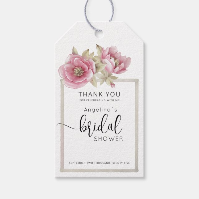 Modern Bride Shower Gift Tags  (Front)