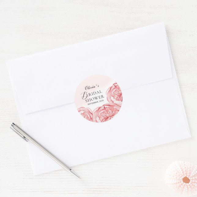 Modern Bride Shower Square Sticker  (Envelope)
