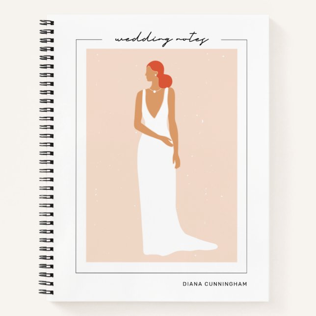 Modern Bride To Be Wedding Notebook (Front)