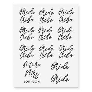 Modern Bride tribe and Future Mrs Temporary Tattoos